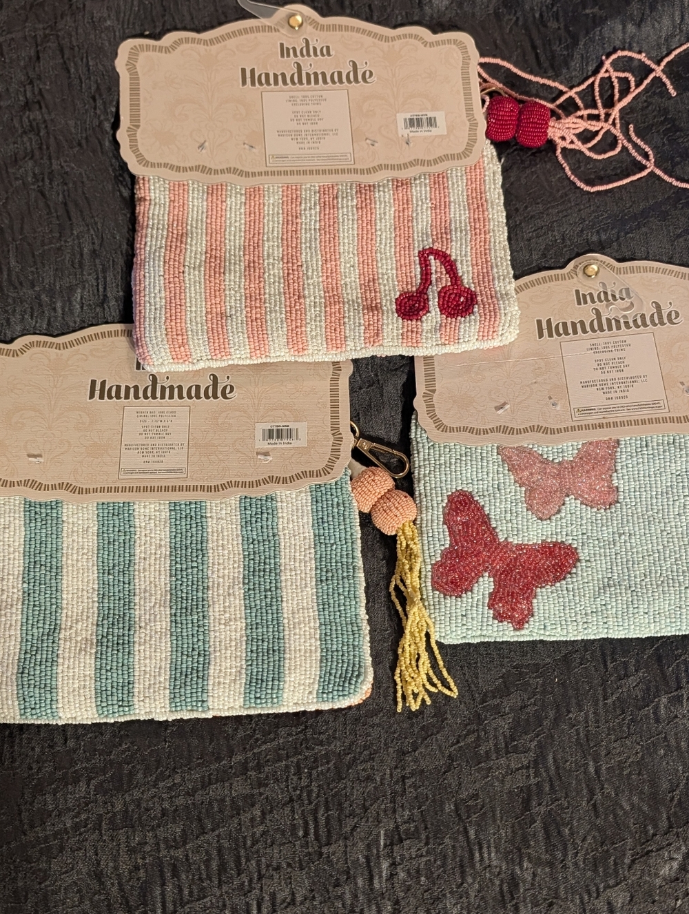 Wandering Moon & Sol and Mer Beaded Zipper Pouches 7pc Lot - Picture 6 of 16